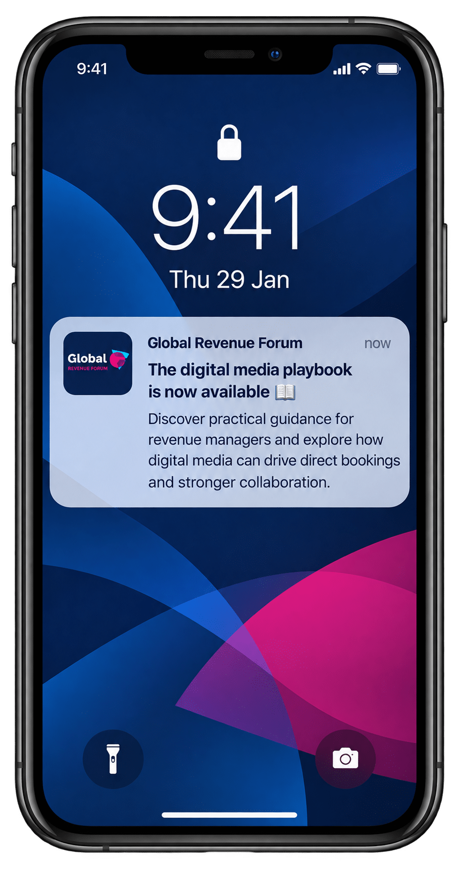 Global Revenue Forum iPhone Lock Screen